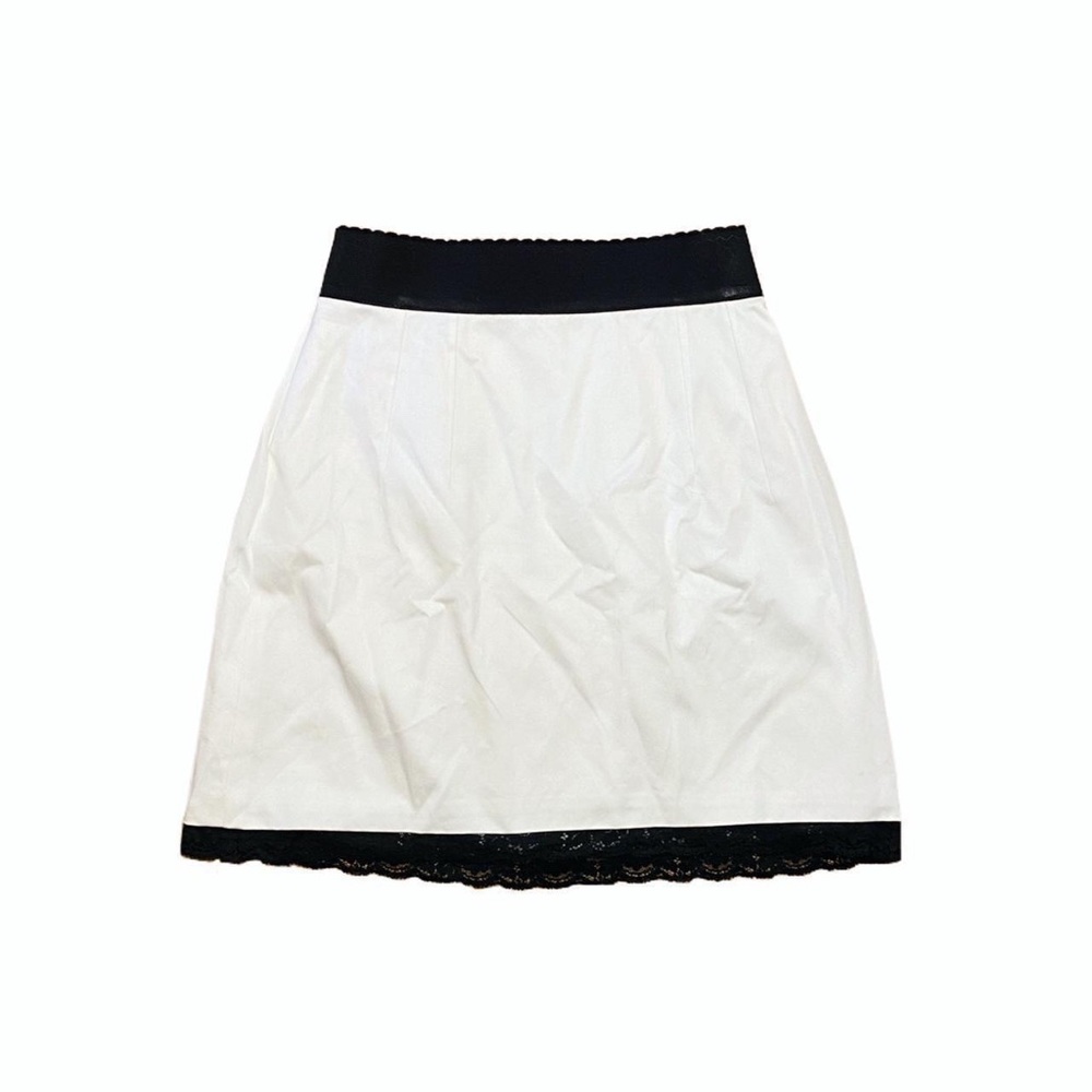 vintage dolce & gabbana black + white mini skirt ♡
